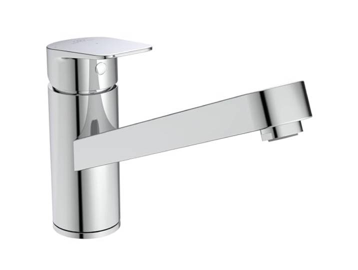Ideal Standard BD310AA Küchenarmatur Ceraplan, 360° schwenkbarer Rohrauslauf, Ausladung 22,3 cm, Kaltstart-Funktion, Chrom