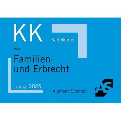 Karteikarten Familien- und Erbrecht, Sonstige von Claudia Haack, Alpmann und Schmidt, 978-3-86752-948-8