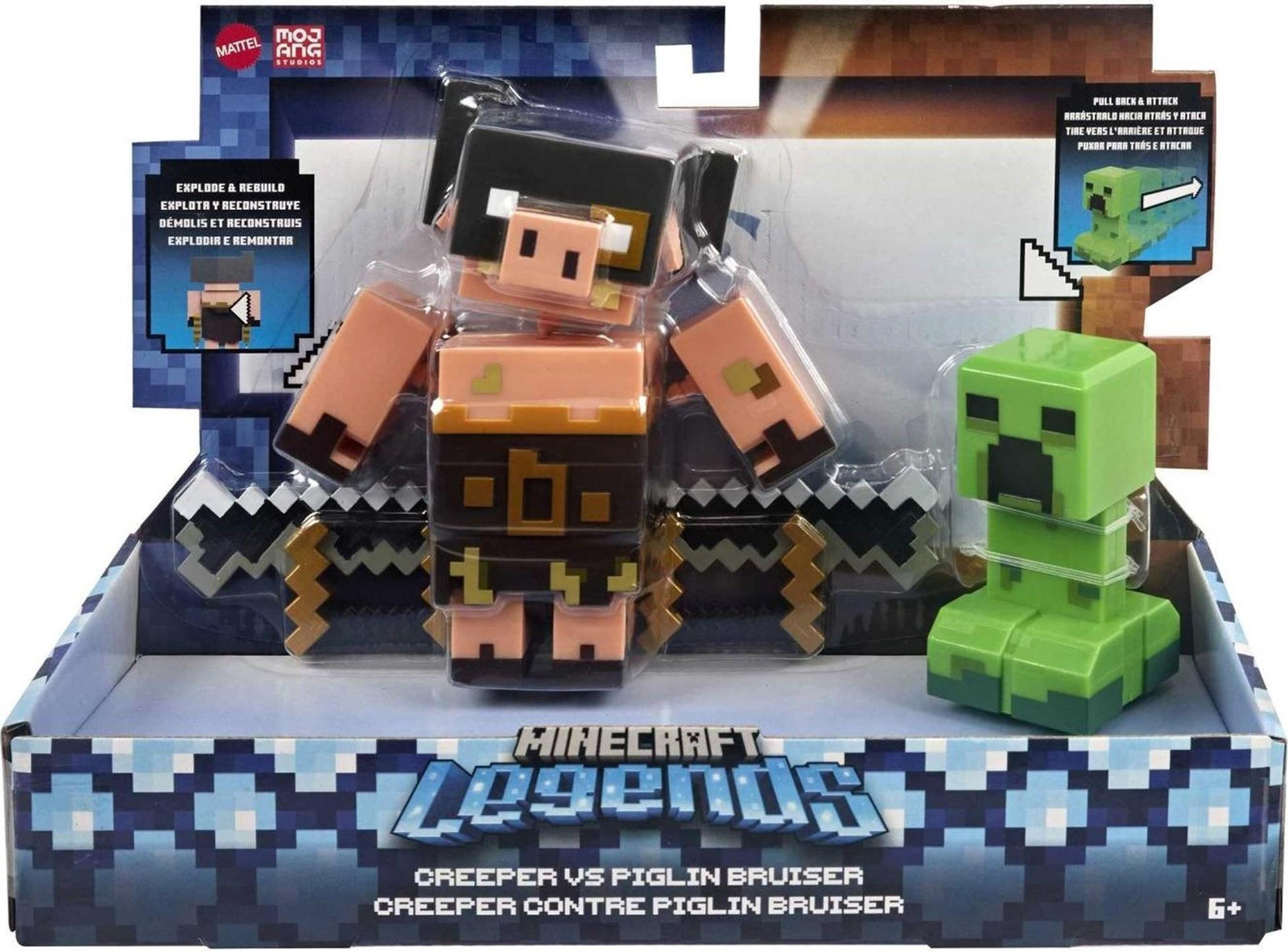 Minecraft Legends: Creeper vs. Piglin Brute 2-pack