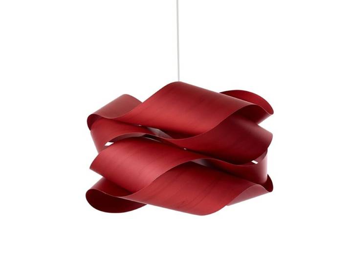 LZF Pendelleuchte Link - Red (Rot) , Nickel matt , Large Natur,