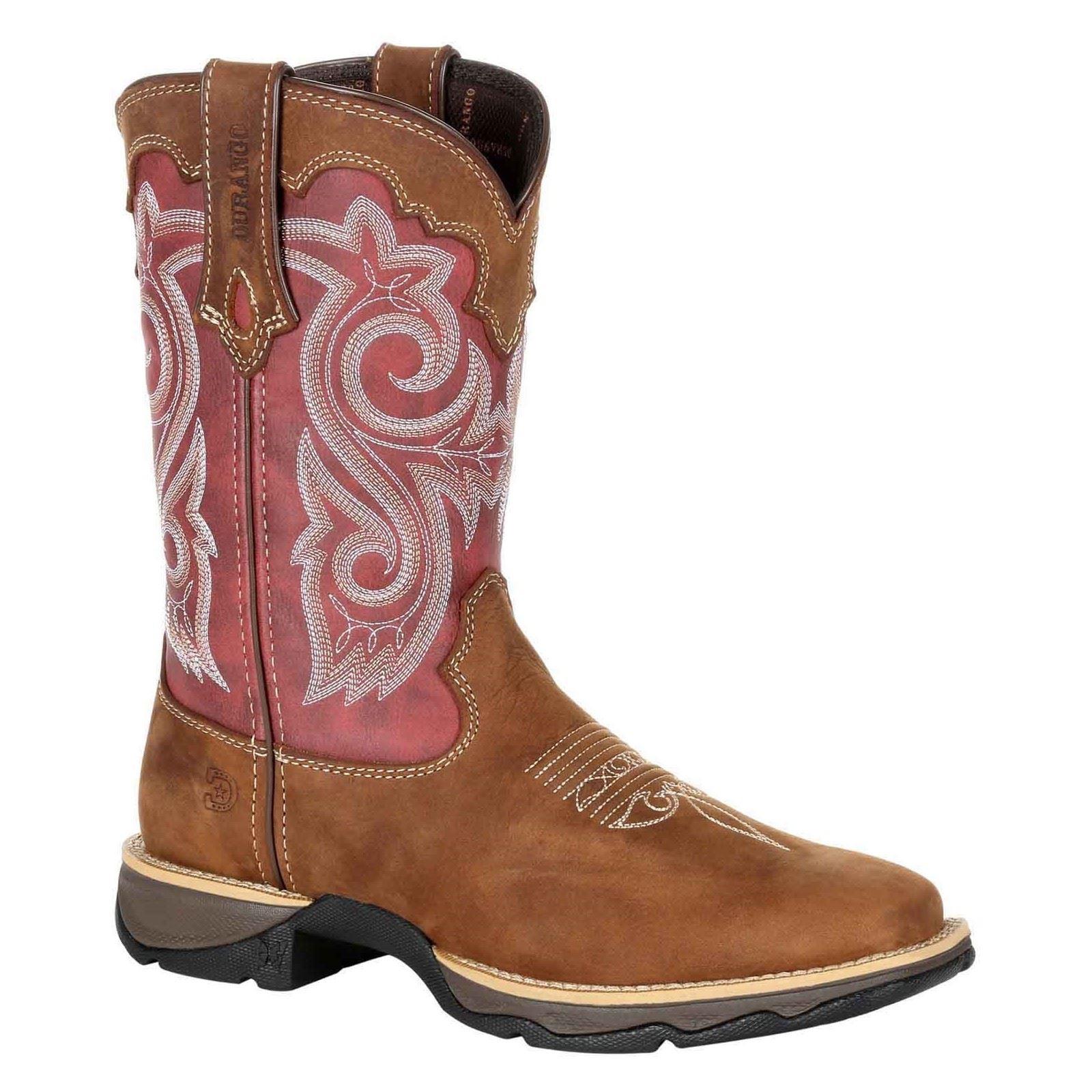 Durango Lady Rebel Leder Damenstiefel in Brier Brown/Rusty Red