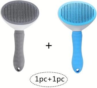 Inspire Select Stainless Steel Pet Grooming Comb Cat Massage Comb And Dog Deshedding Brush 2 Pcs
