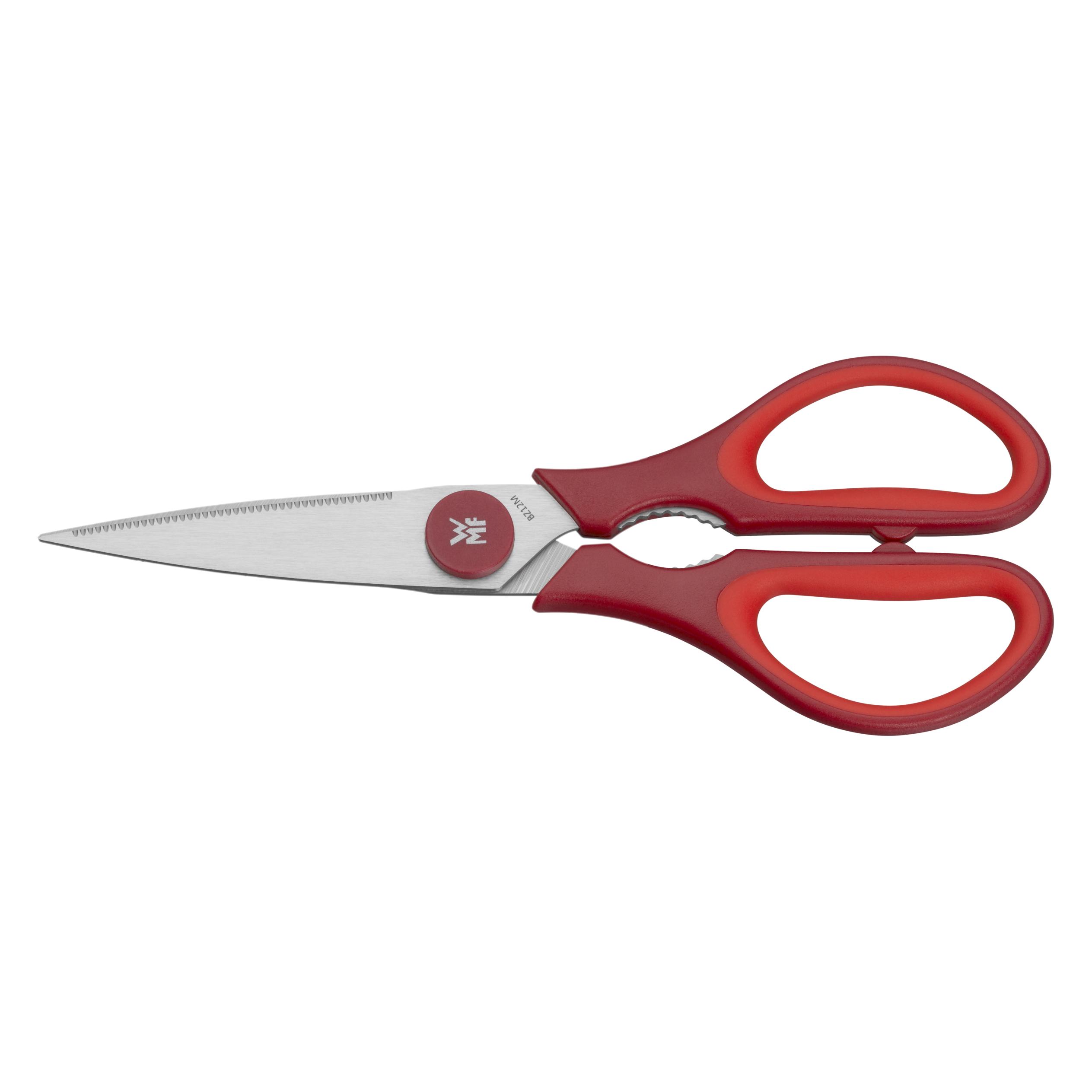 WMF Küchenschere Haushaltsschere Allzweckschere 21cm Touch Sägeschliff rot (21 cm) (1879205100)
