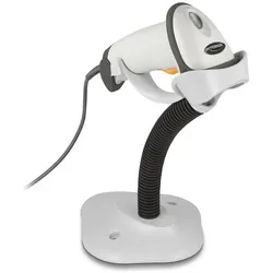 Delock USB Barcode Scanner 1D mit Anschlusskabel und Halterung (1D-Barcodes), Barcode Scanner, Schwarz, Grau