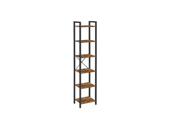 Hansiro Bücherregal, Braun, 30x188x40 cm, Wohnzimmer, Regale, Bücherregale