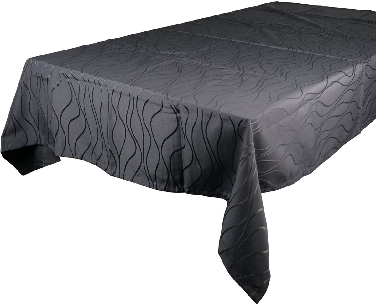 Cesano Tafelkleed Textiel Anthraciet 140 x 180 cm