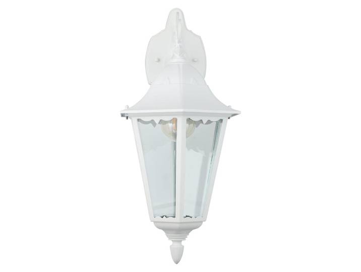 EGLO NAVEDO, Wandbeleuchtung für den Außenbereich, Weiß, Aluminium, Glas, IP44, Eingang, Garten, Terrasse, Transparent