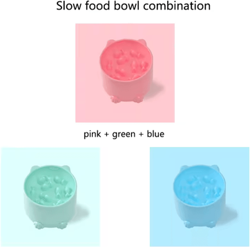 Inspire Curations ComfortPace Anti Choking Slow Feeder Bowl For Cats & Dogs combination