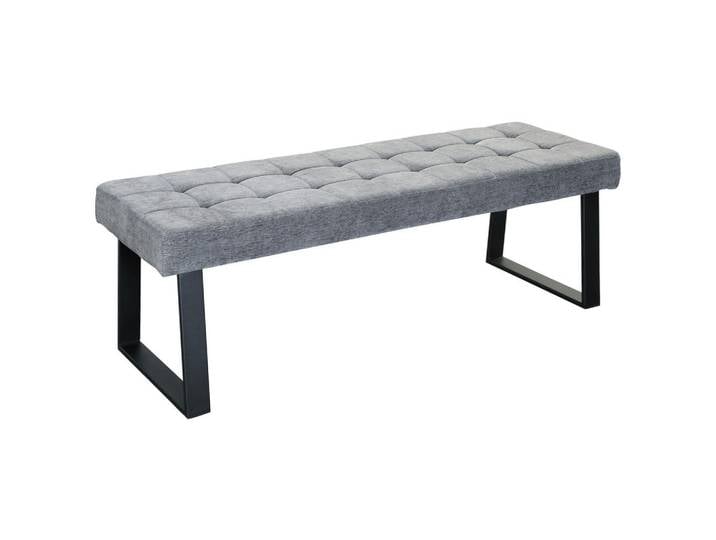 Livetastic Sitzbank, Hellgrau, Metall, Textil, 140x49x48 cm, Esszimmer, Bank, Sitzbänke