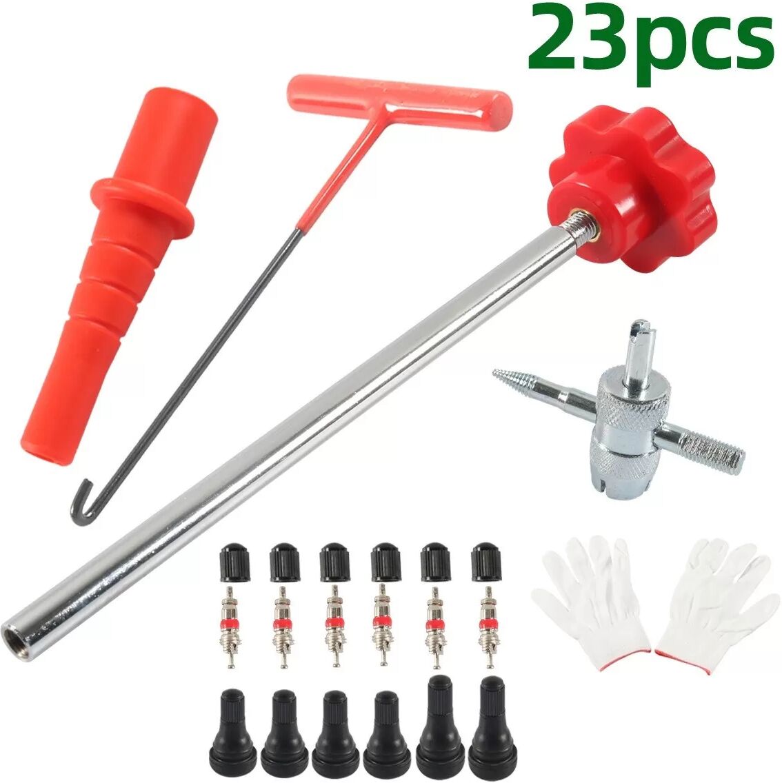INF Kit d'installation de valve de pneu 23 pièces - Démonte-obus et accessoires de réparation