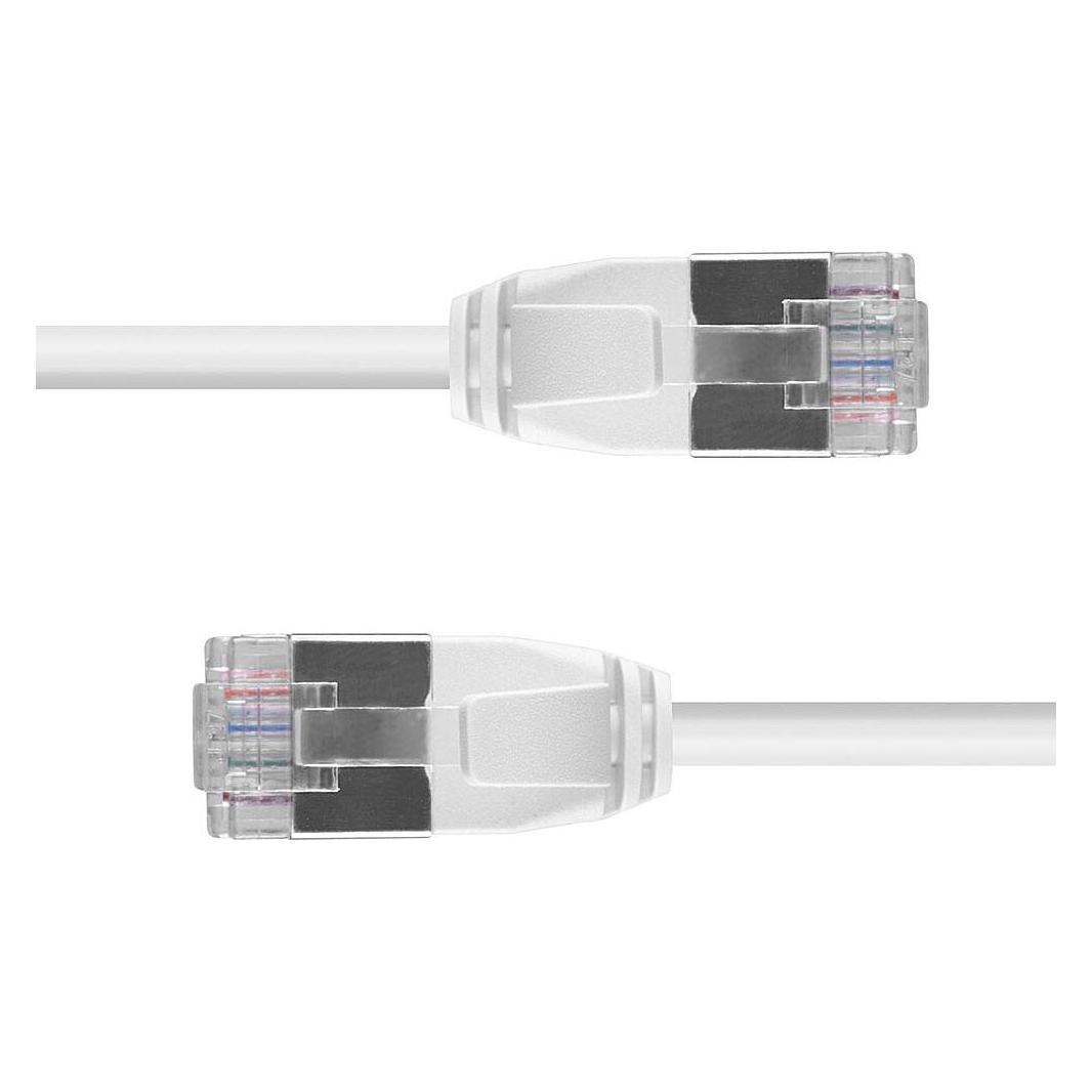 Lindy 0.3m Cat.6A U/FTP Ultra Slim Netzwerkkabel, grau RJ45-Stecker, 500MHz, Kupfer, 30AWG (U/FTP, CAT6a, 0.30 m) (47590)