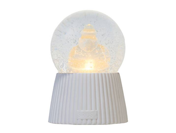LED-Schneekugel Santa (Weihnachtsmann) Sirius weiß, 14.5 cm