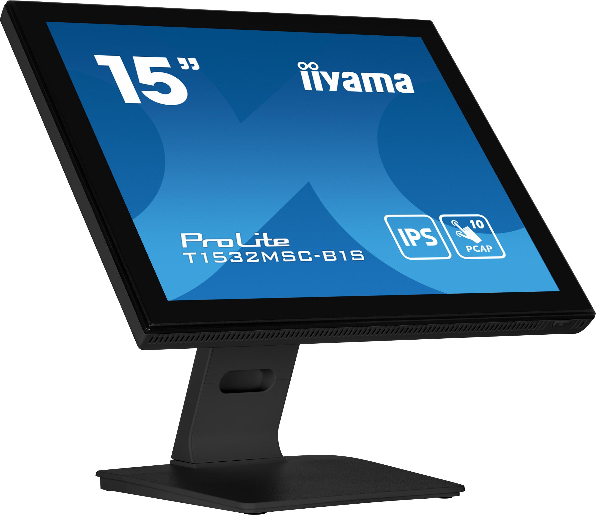 iiyama ProLite T1532MSC-B1S, 38,1 cm (15"), 1024 x 768 Pixel, XGA, LCD, 8 ms, Schwarz