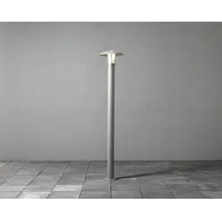 Konstsmide Standleuchte HEIMDAL, E27 max. 60W, Silber, Aluminium / Opalglas KON-402-312