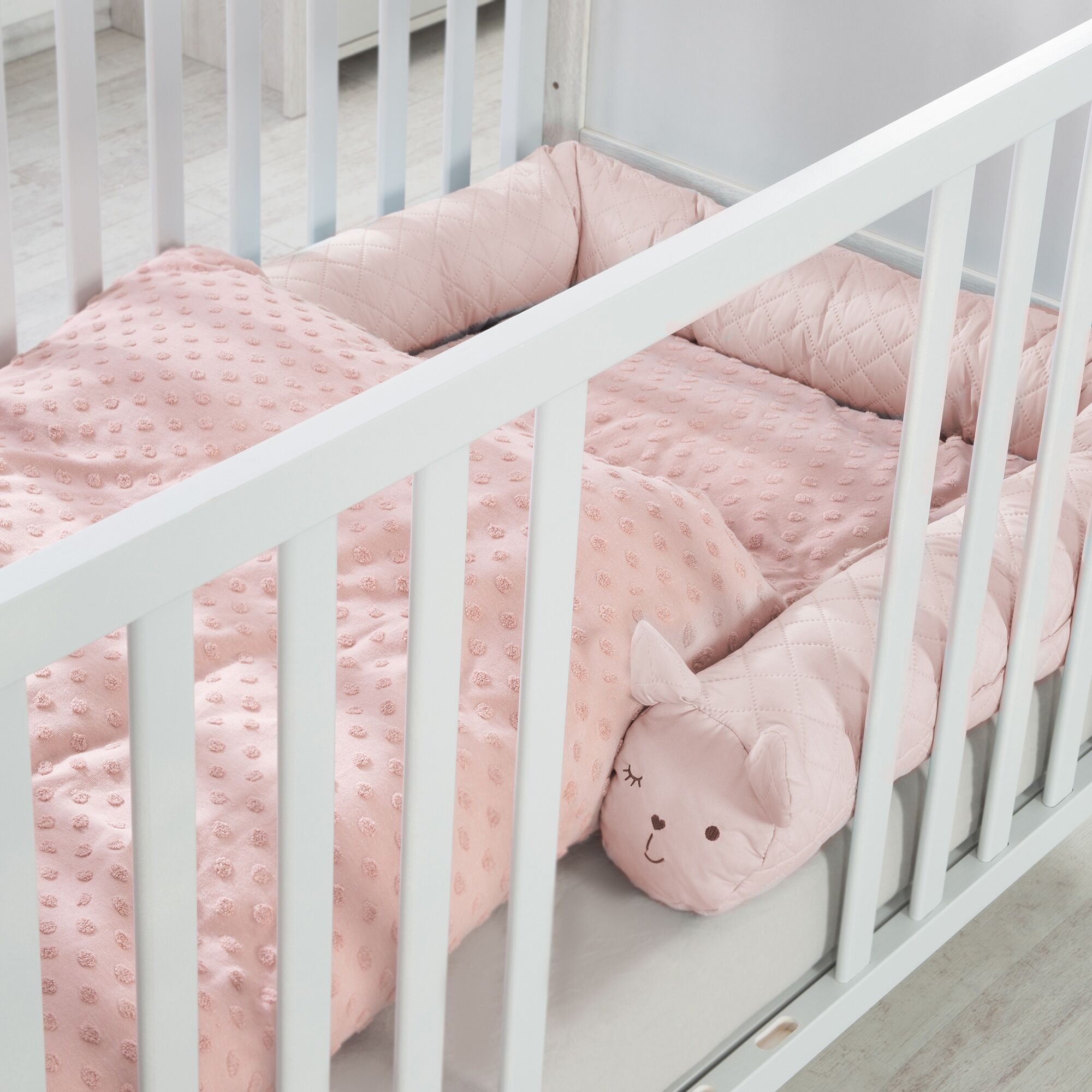 Nestchenschlange ROBA "style, Lily, rosa", bunt (rosa, mauve), Obermaterial: 100% Polyester. Füllung: 100% Polyester, Bettnestchen, Nestchenschlange rosa, mauve Einheitsgröße