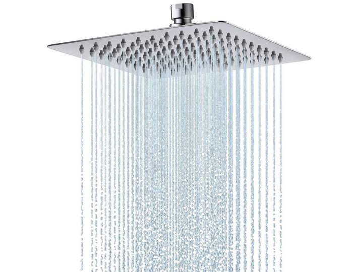 Regendusche Duschkopf Edelstahl Quadratisch 20x20 cm Chrom Anti-Kalk-Düsen