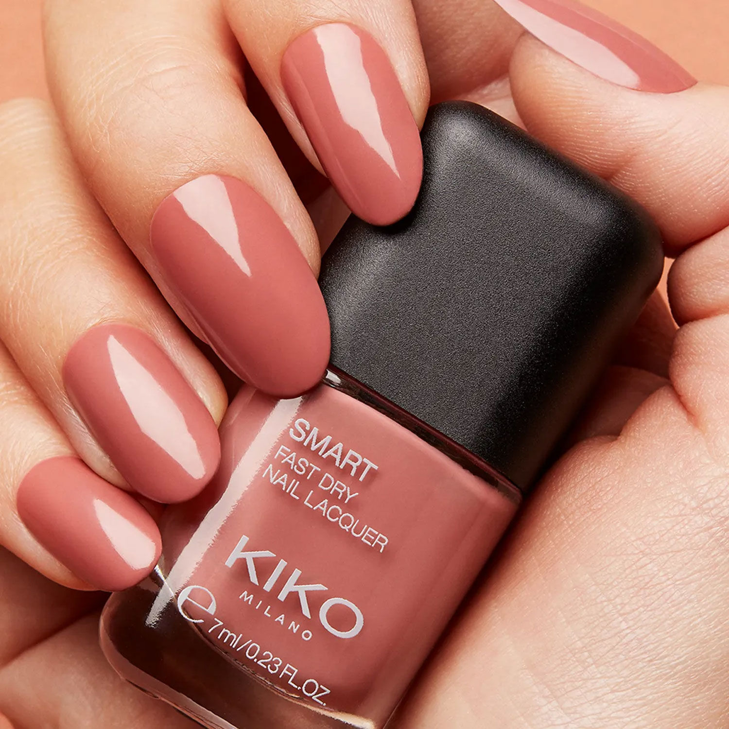 KIKO MILANO Smart Fast Dry Nail Polish No.53 Light Rosy Chestnut 7ml