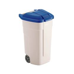 Rubbermaid 8713631021031 Wertstofftonne 100 l Polypropylen (B x H x T) 530 x 850 x 510 mm Blau Fahrbar 1 St.