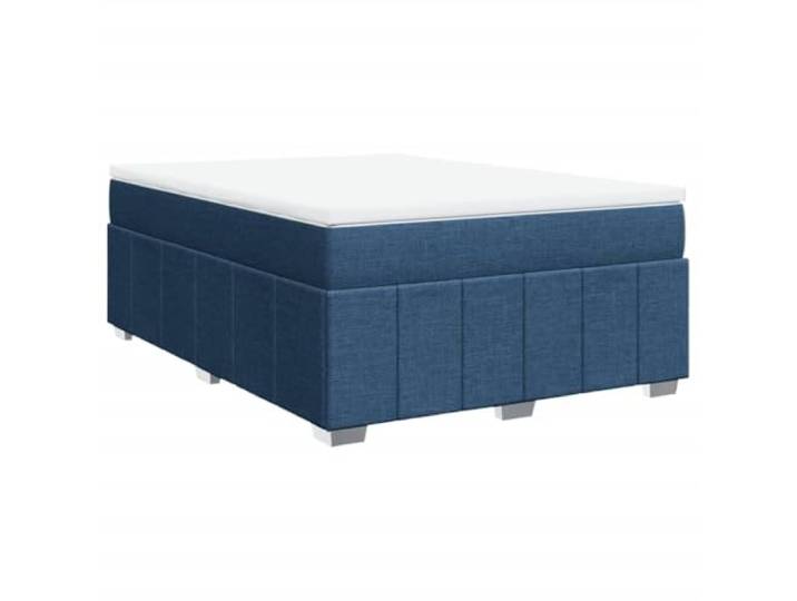 Makastle Boxspringbett mit Matratze Blau 160x200 cm Stoff Taschenfederkern