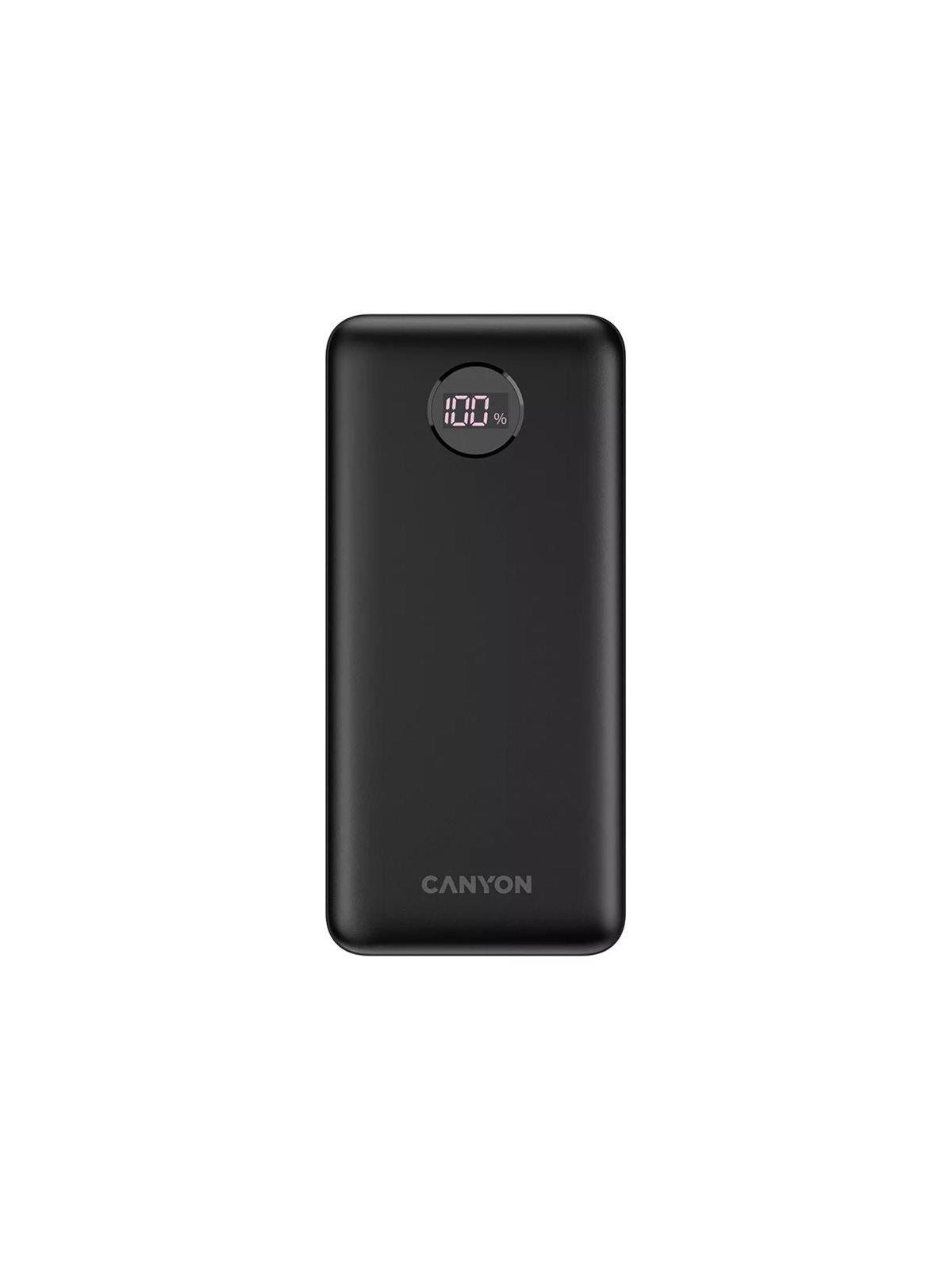 Canyon PB-2002 20.000 mAh Powerbank, Schwarz - 20000 mAh