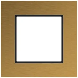 Hager WAD8100X05 Rahmen 1fach, A.8, solar alu, gebürstetes Aluminium