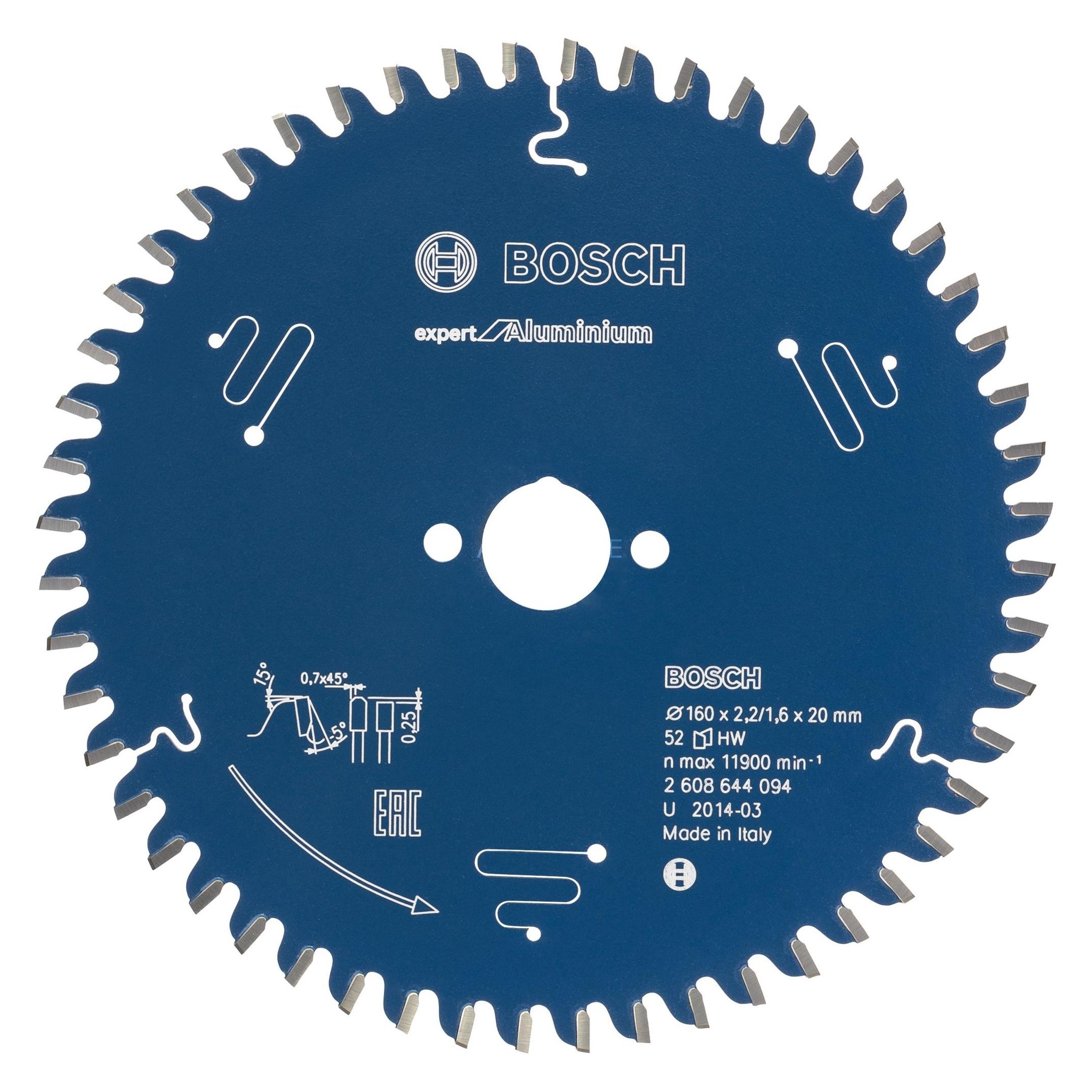 Bosch Professional Zubehör Kreissägeblatt Expert for Aluminium (2608644107)