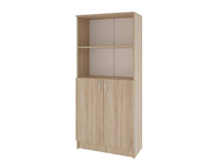 Bibliothèque haaus Flint avec portes inférieures et 1 étagère Chêne Sonoma 70 x 32 x 159 cm
