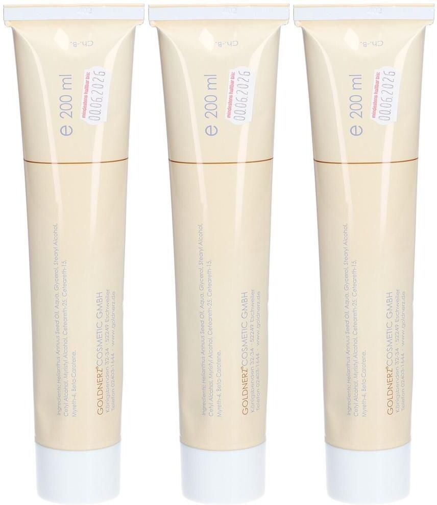 Goldnerz Cosmetic Goldnerz Pflegecreme ohne Duftstoff x3 3x200 ml Creme
