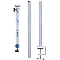 Amaran Clamp Stand silbern für Verge (100 cm), Lampenstativ, Silber