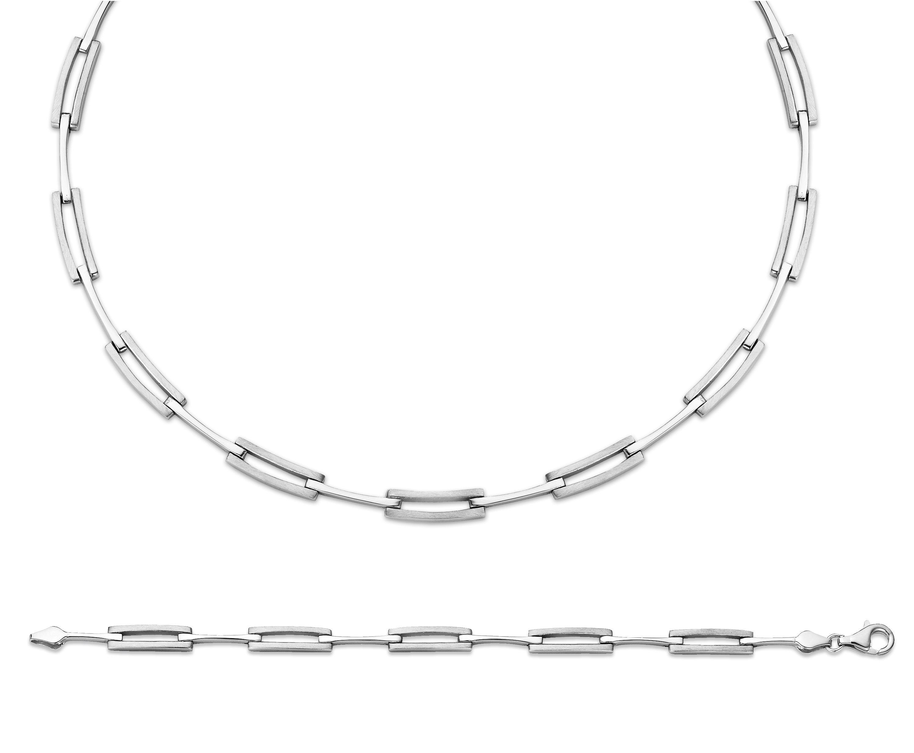 Orphelia Dames 925 Zilver Set: Ketting + Armband - Zilver SET-043