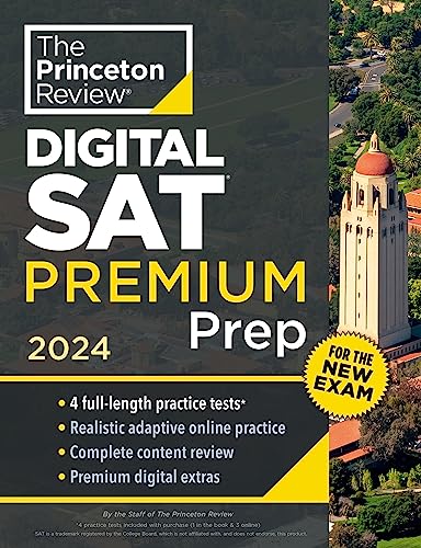 The Princeton Review - Princeton Review Digital SAT Premium Prep, 2024: 4 Practice Tests + Online Flashcards + Review & Tools (2024) (College Test Preparation) - Preis vom 09.10.2026 07:28:09 h