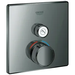 GROHE Thermostat Grohtherm SmartControl 29123 eckig FMS ein ASV hard graphite, 29123A00 29123A00