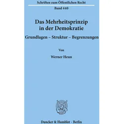 Das Mehrheitsprinzip in der Demokratie. Grundlagen - Struktur - Begrenzungen., Fachbücher von Werner Heun