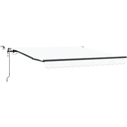 vidaXL Automatische Einziehbare Markise mit LED Weiß 300x250 cm