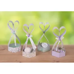 buttinette Bastel-Set Geschenkkörbchen "Frühling", 4 Stück