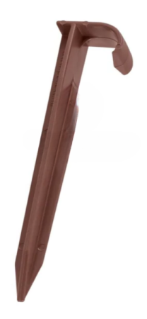 BRAUNER Verstärkter Profi Erdspieß Erdhaken für Tropfrohr 16 mm und 20 mm kompatibel mit C-12 und allen Rain-Bird Tropfschlauch / Tropfrohr XFD, XFS, PE Rohr, Netafim Tropschschlauch BRAUN 7.22