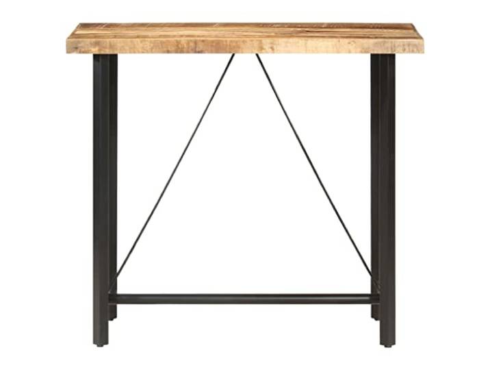 KGHERMDF Bartisch 120x58x107 cm Raues Mangoholz Industrie Look, Pulverbeschichtete Eisenbeine, Stabil, Langlebig, Einzigartige Holzmaserung