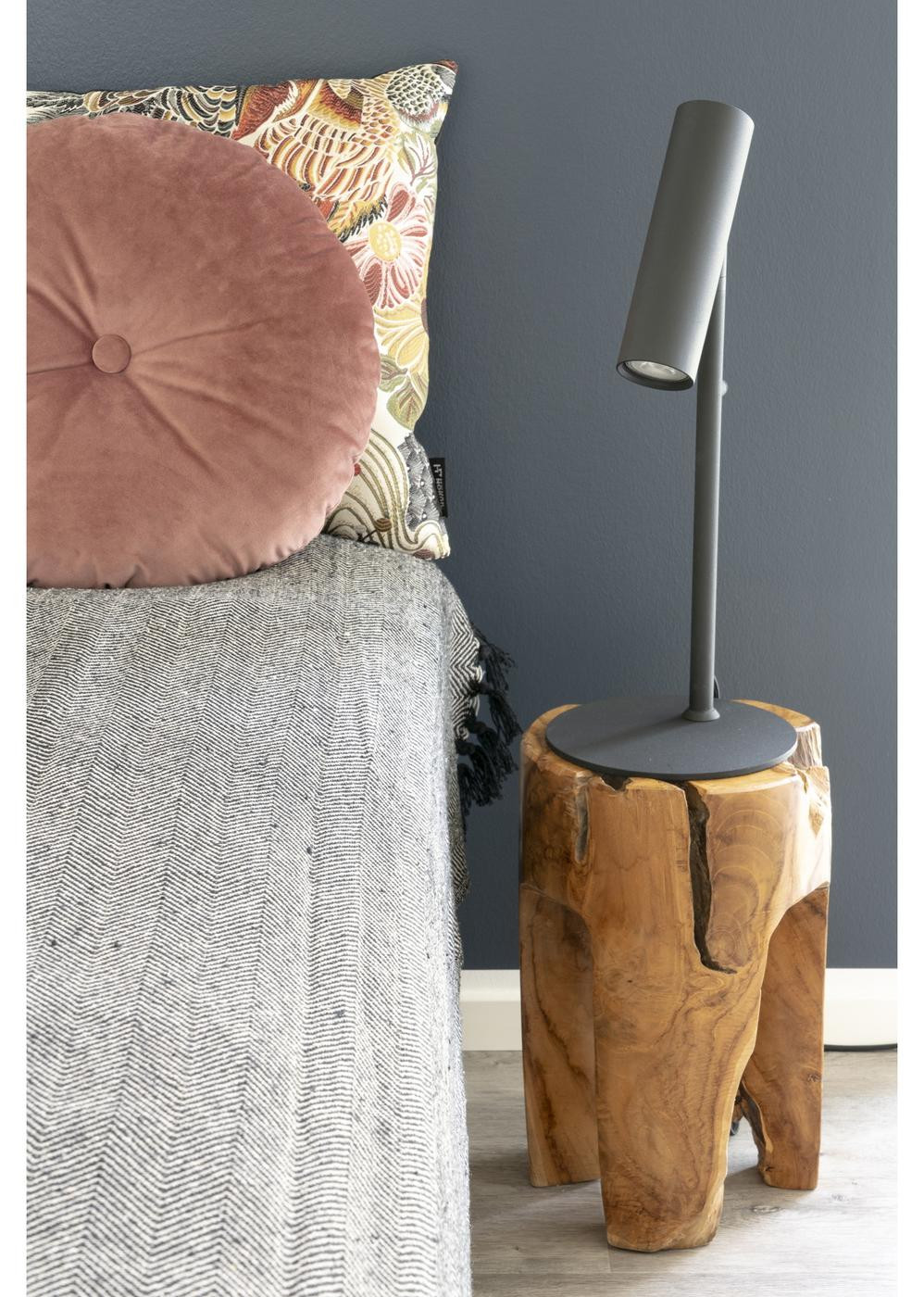 House Nordic Tafellamp Paris Zwart met GU10 fitting en diameter van 20 cm