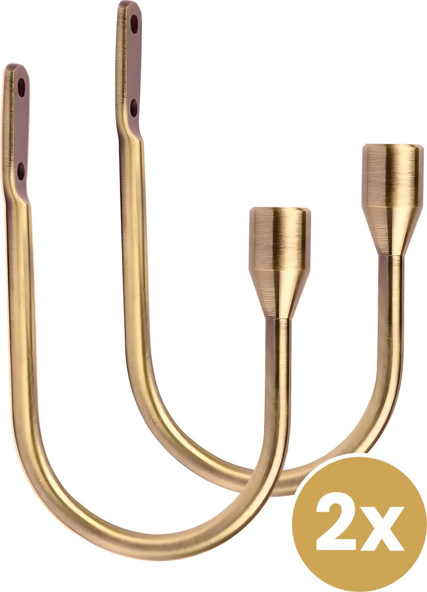 Home2go Gordijnhaak Kegel Brons - 2 Stuks