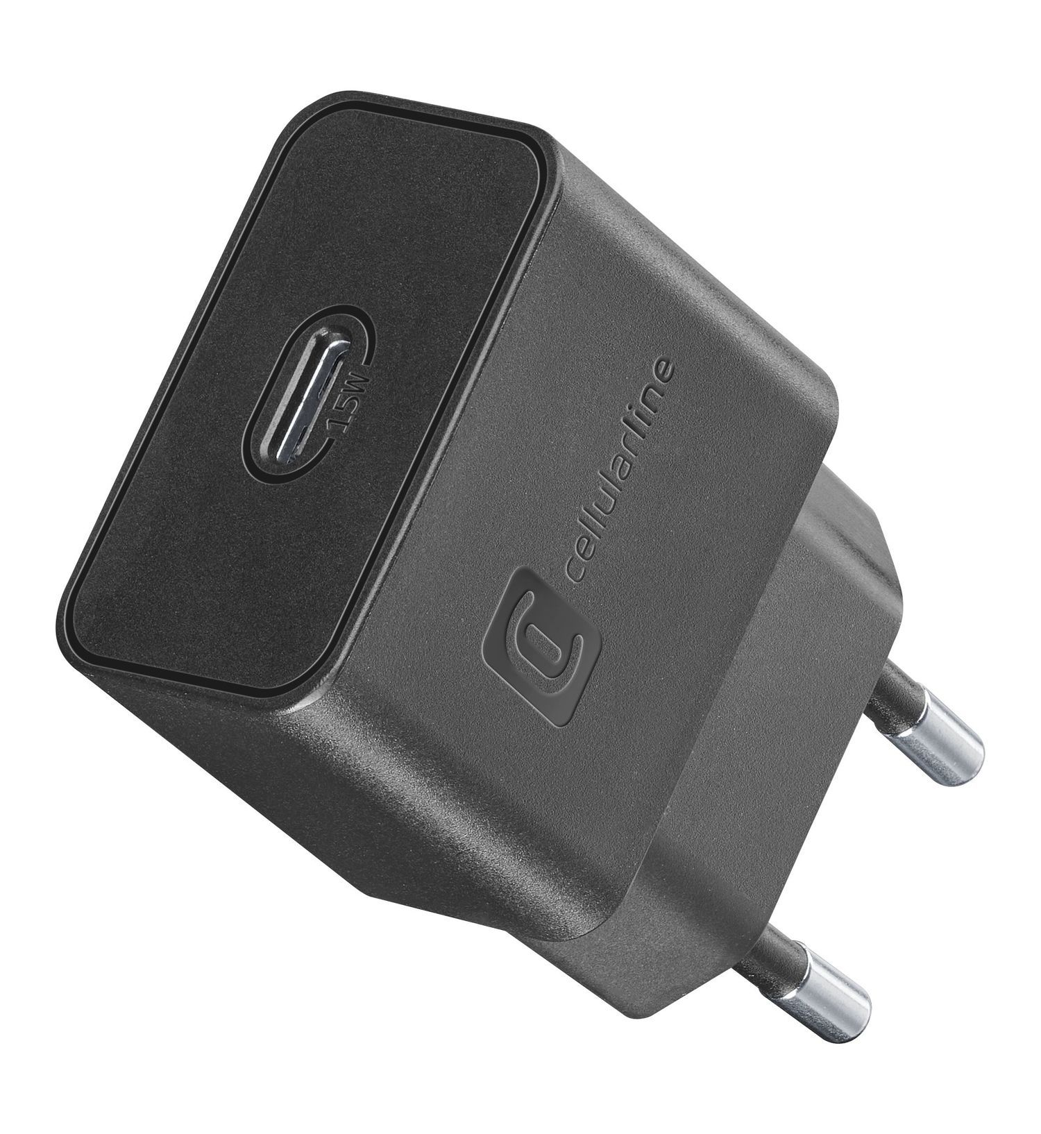 Cellular Line 15,03 W Ladegerät USB-C Charger (Schwarz) ACHSMUSBC15WK