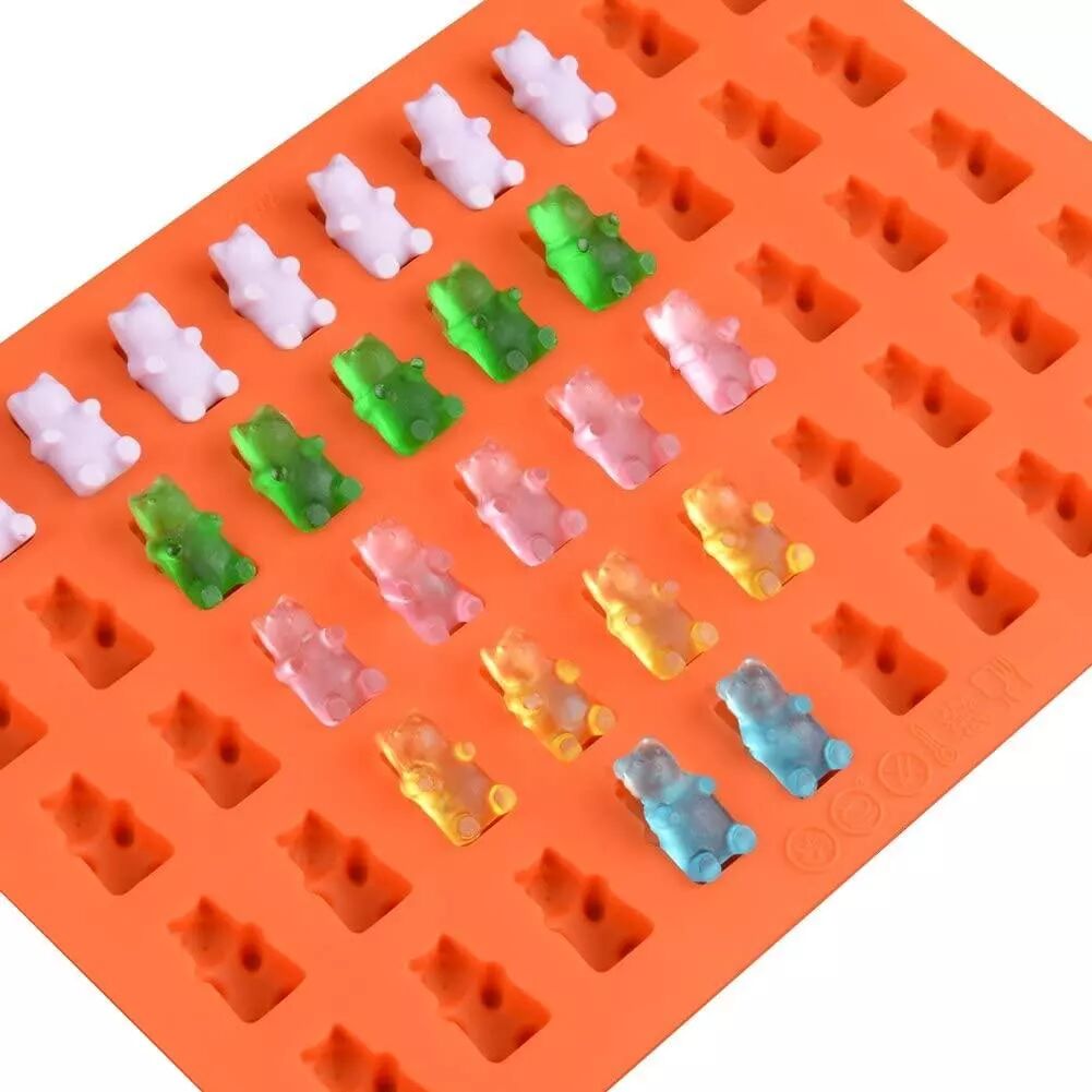 INF Süßigkeitenform Gummibären Silikon orange