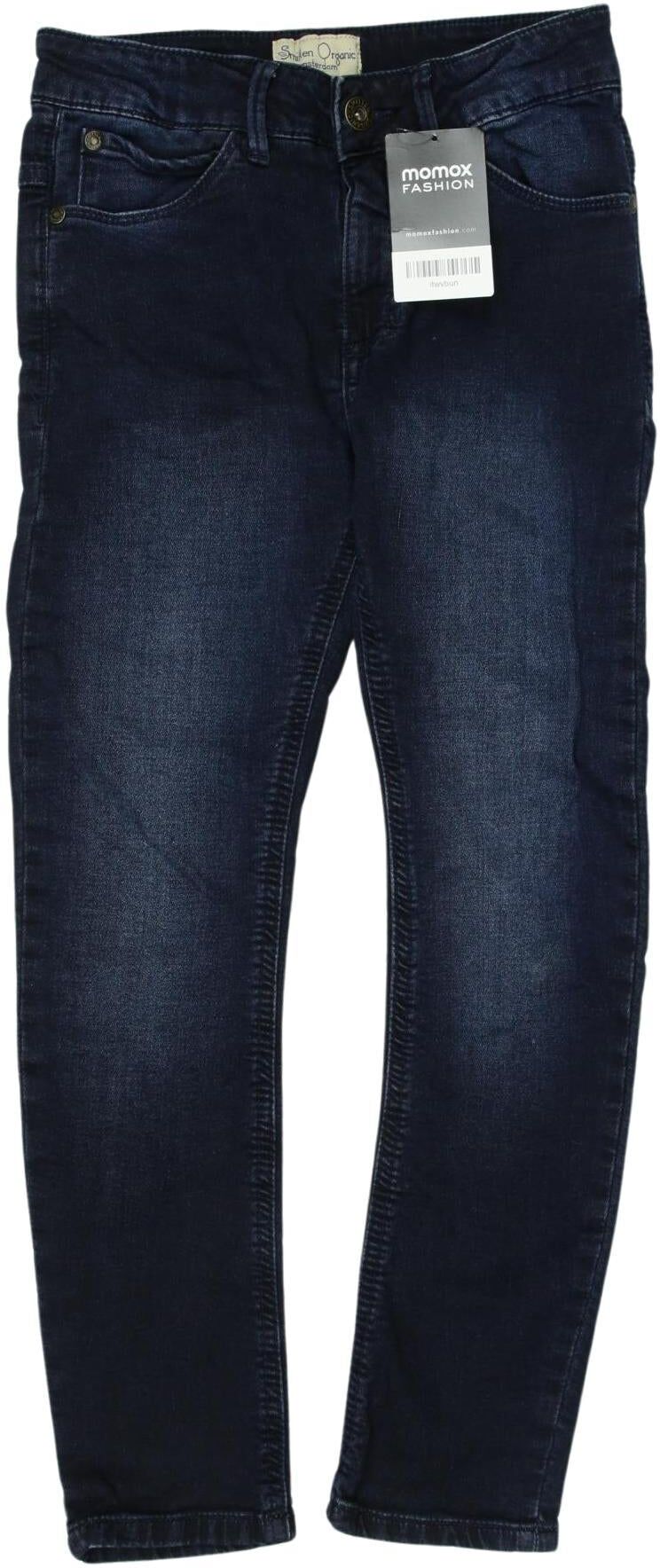 Smitten Organic Mädchen Jeans, Marineblau, Gr. EU 128, Baumwolle / Elasthan - Second Hand