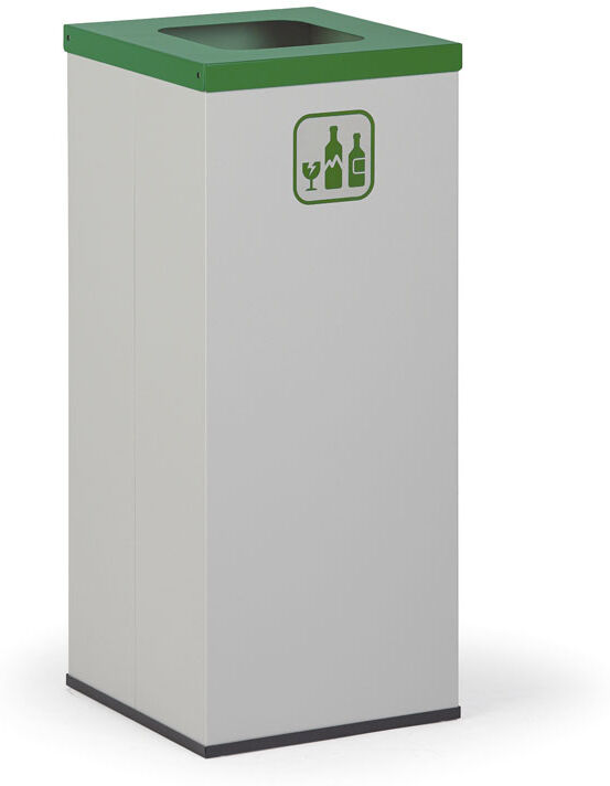 Alfa 3 Mülleimer für mülltrennung, 50 L, ohne Innenbehälter, grau/grün
