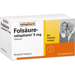 FOLSÄURE-RATIOPHARM 5 mg Tabletten 100 St