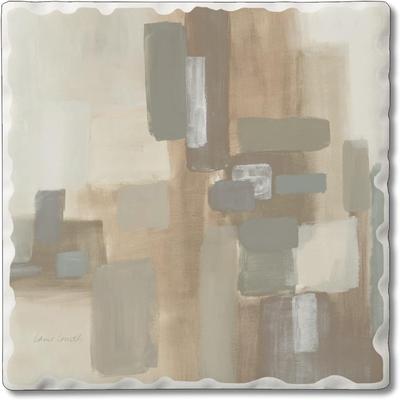 CounterArt Absorbent Stone Tumbled Tile Coasters, Soft Patches II, Set of 4