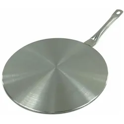 King Adapterplatten für Induktionskochfelder, universal, 3er Set, Zubehör Kochgeschirr, Silber