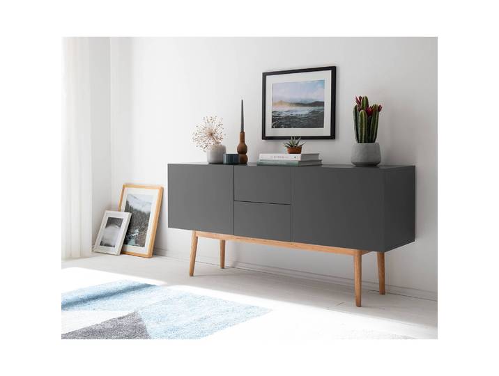 Sideboard - Breite 150 cm 150 x 72 x 40cm Grau/Grau