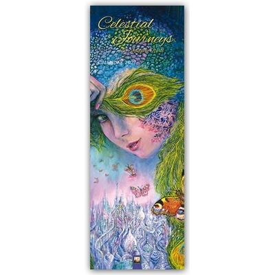 Josephine Wall, Celestial Journeys – Slimline-Kalender 2027 – Original Flame Tree Publishing-Kalender Slimeline [Kalender]