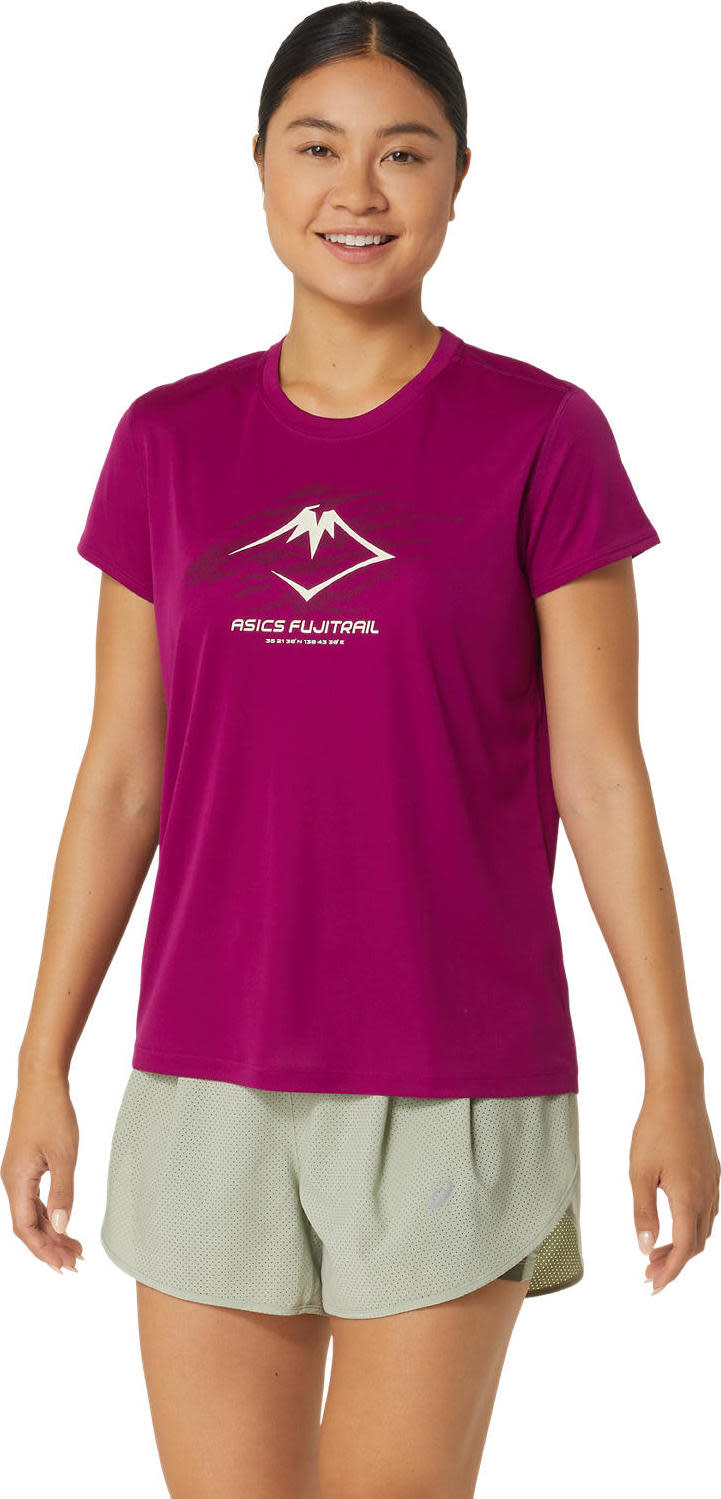 Asics Women's Fujitrail Logo SS Top Blackberry XS