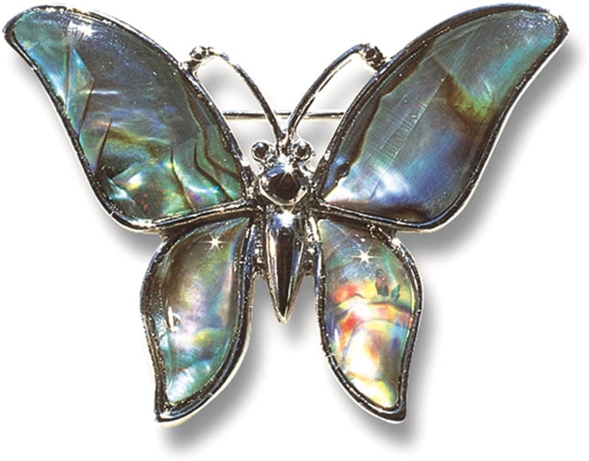 Berk Broche Vlinder met Paua Schelp voor Volwassenen